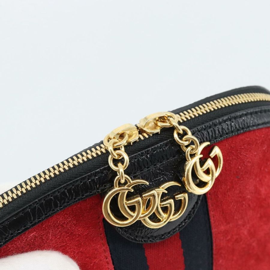 【日本直送】GUCCI Ophidia Sherry Line 肩背包,皮革,紅色,金色,499621,正品 am12084A-9