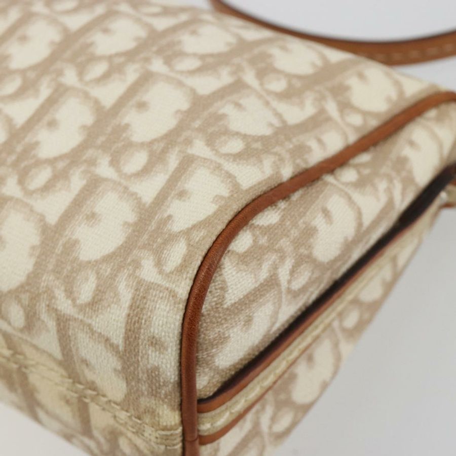 【日本直送】Christian Dior Trotter帆布浪漫單肩包 PVC象牙銀色 正品 190263A-7