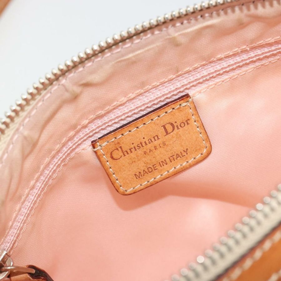 【日本直送】Christian Dior Trotter帆布浪漫單肩包 PVC象牙銀色 正品 190263A-8