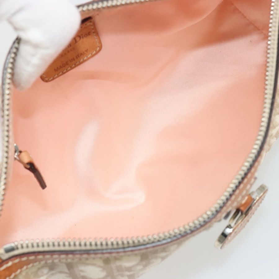 【日本直送】Christian Dior Trotter帆布浪漫單肩包 PVC象牙銀色 正品 190263A-9
