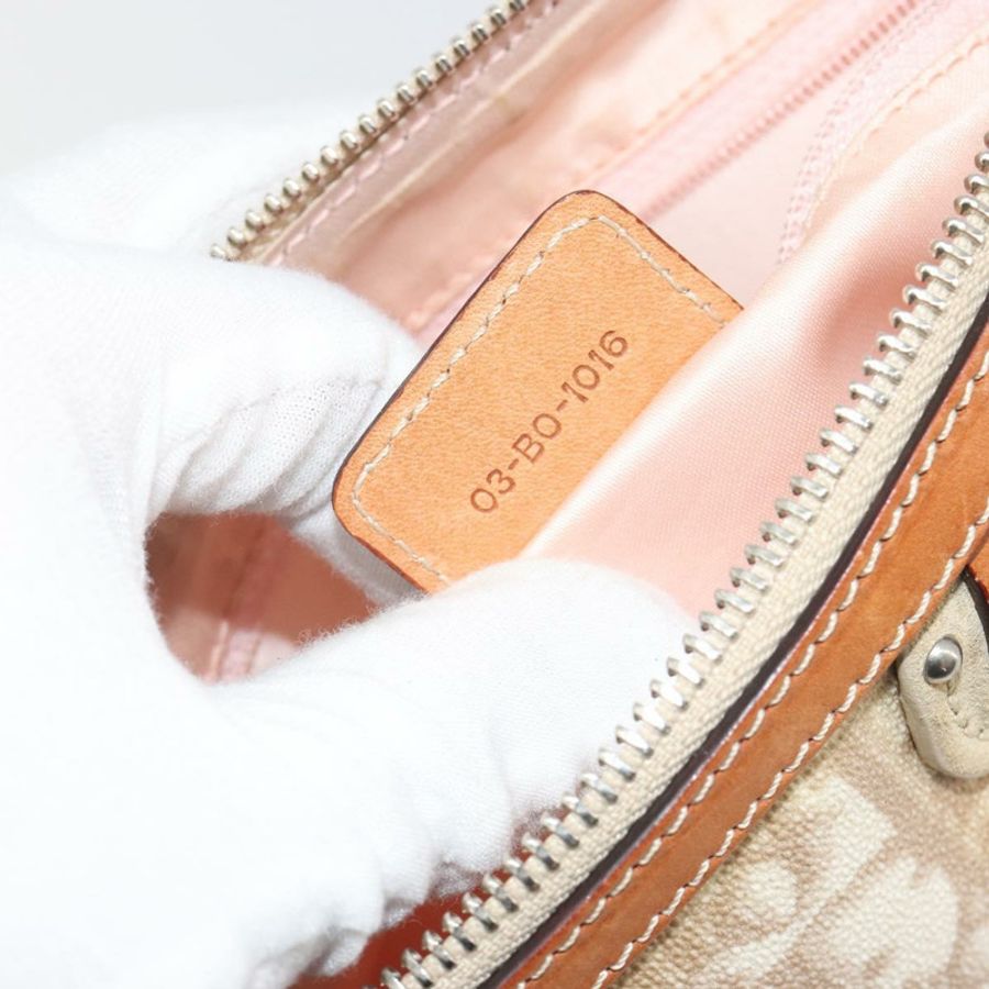 【日本直送】Christian Dior Trotter帆布浪漫單肩包 PVC象牙銀色 正品 190263A-10