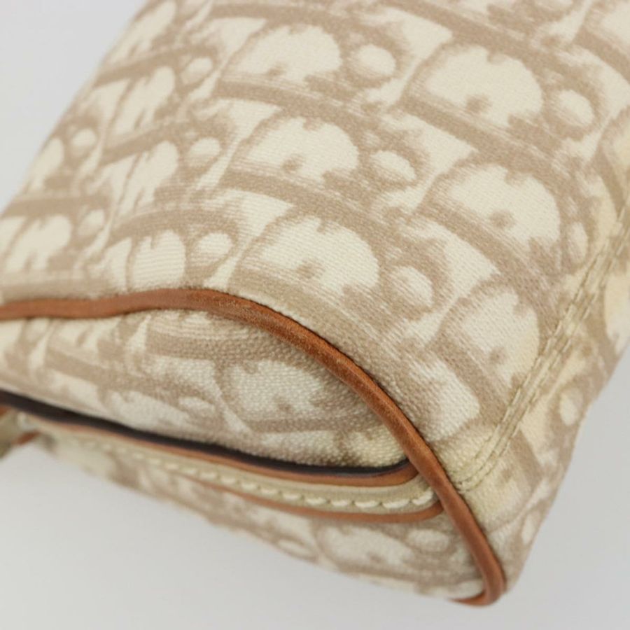 【日本直送】Christian Dior Trotter帆布浪漫單肩包 PVC象牙銀色 正品 190263A-14