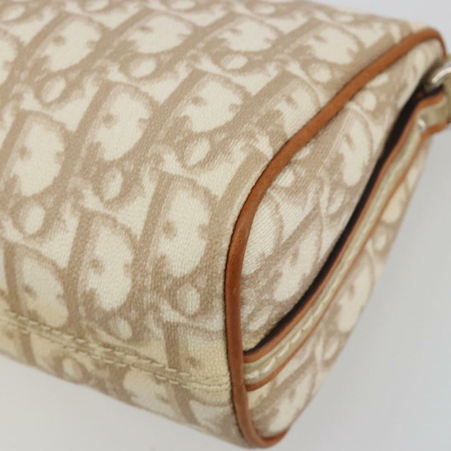 【日本直送】Christian Dior Trotter帆布浪漫單肩包 PVC象牙銀色 正品 190263A-15