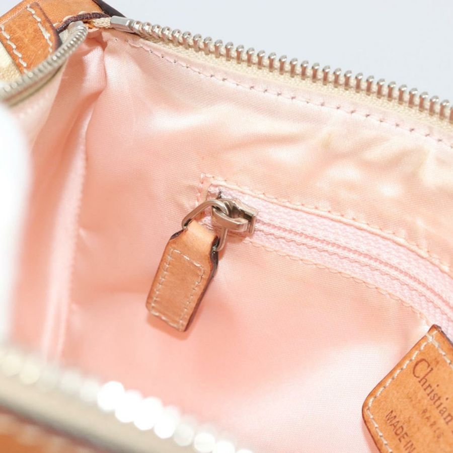 【日本直送】Christian Dior Trotter帆布浪漫單肩包 PVC象牙銀色 正品 190263A-21