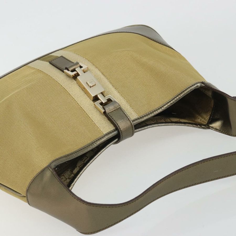【日本直送】GUCCI GG帆布Jackie Sherry系列手提包 金色 001 3306 正品 192254V-6
