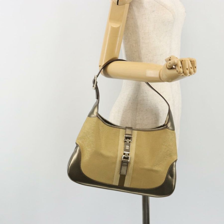 【日本直送】GUCCI GG帆布Jackie Sherry系列手提包 金色 001 3306 正品 192254V-23