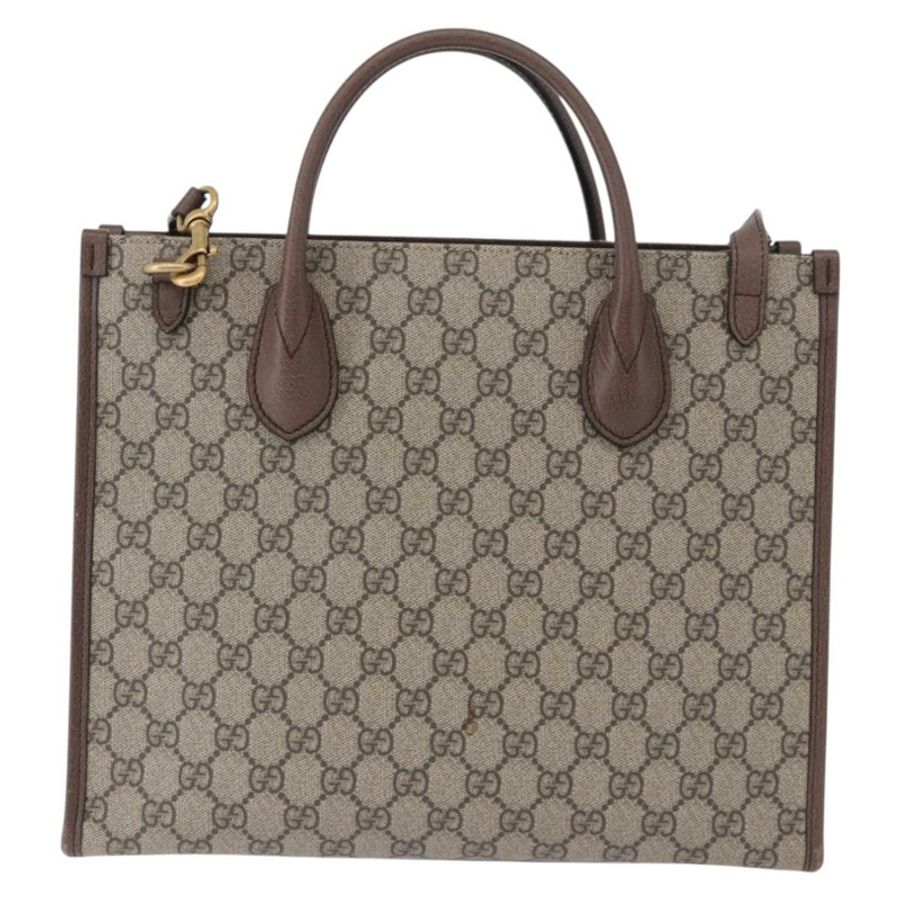 【日本直送】GUCCI GG Supreme 唐老鴨手提包 PVC 兩用 米色 金色 648134 正品 BA14327M-1