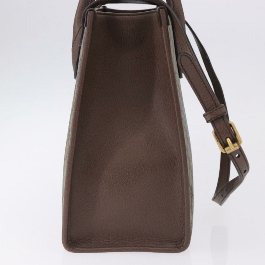 【日本直送】GUCCI GG Supreme 唐老鴨手提包 PVC 兩用 米色 金色 648134 正品 BA14327M-4