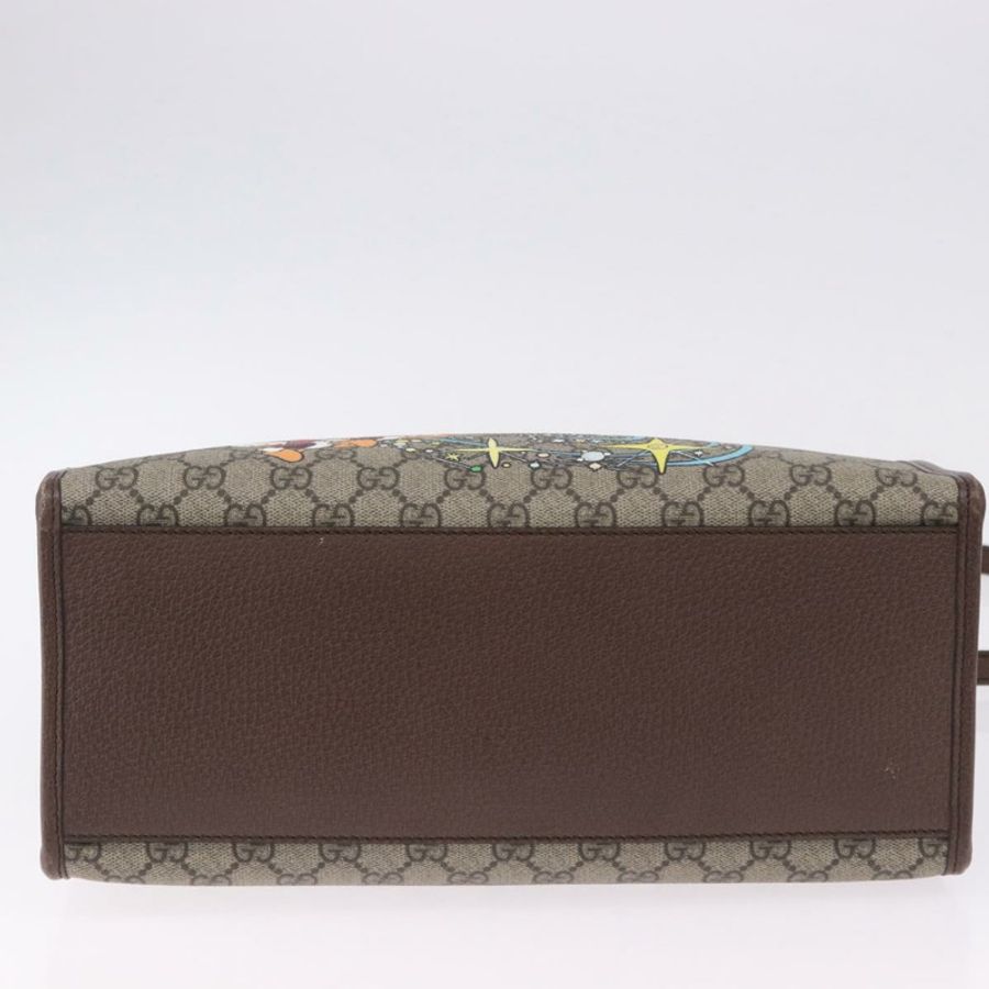 【日本直送】GUCCI GG Supreme 唐老鴨手提包 PVC 兩用 米色 金色 648134 正品 BA14327M-5