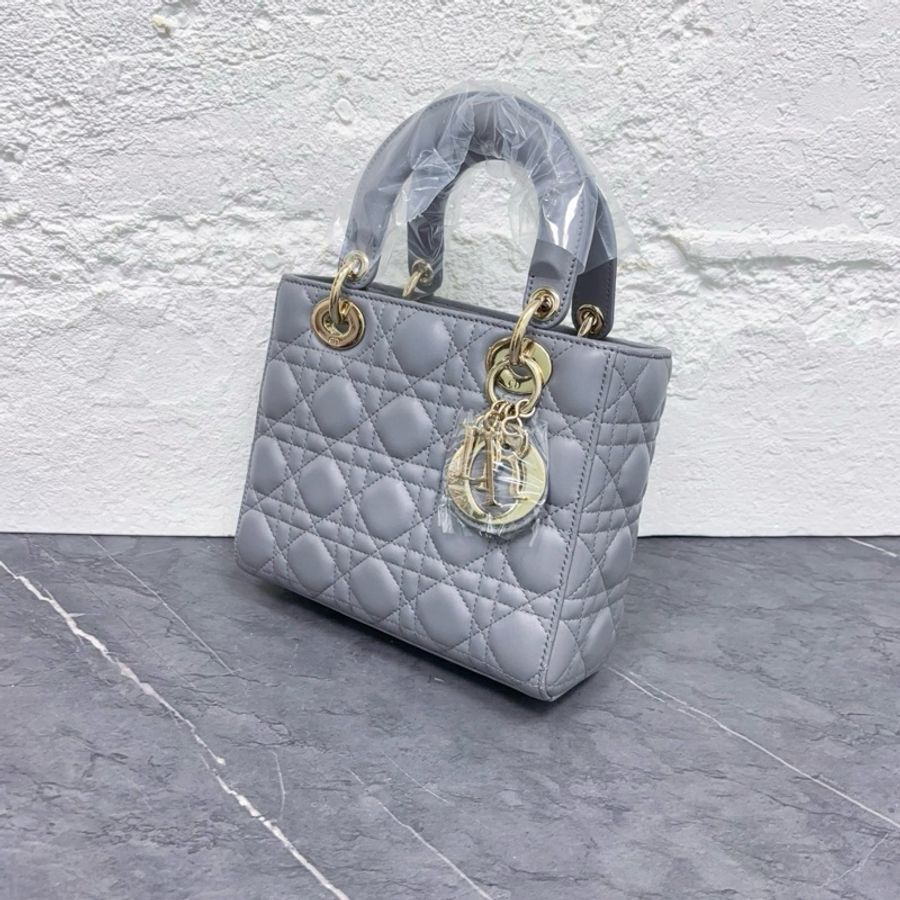【售出展示💫拍下無效】Dior/迪奧 Lady Dior戴妃 灰色金扣 四格 Full Set全新全齊-2