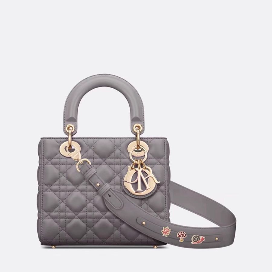 【售出展示💫拍下無效】Dior/迪奧 Lady Dior戴妃 灰色金扣 四格 Full Set全新全齊-6