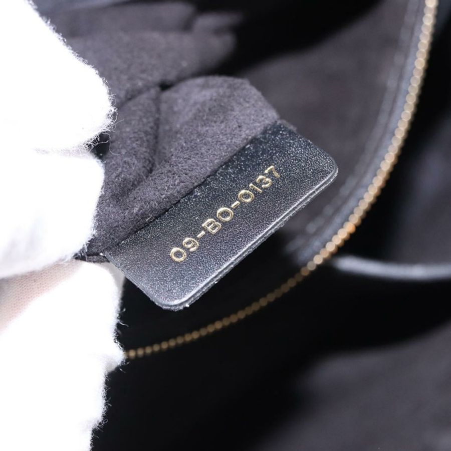 【日本直送】Christian Dior Lady Dior 鉚釘手提包 皮革 2way 黑色金色 Auth ki6712M-10