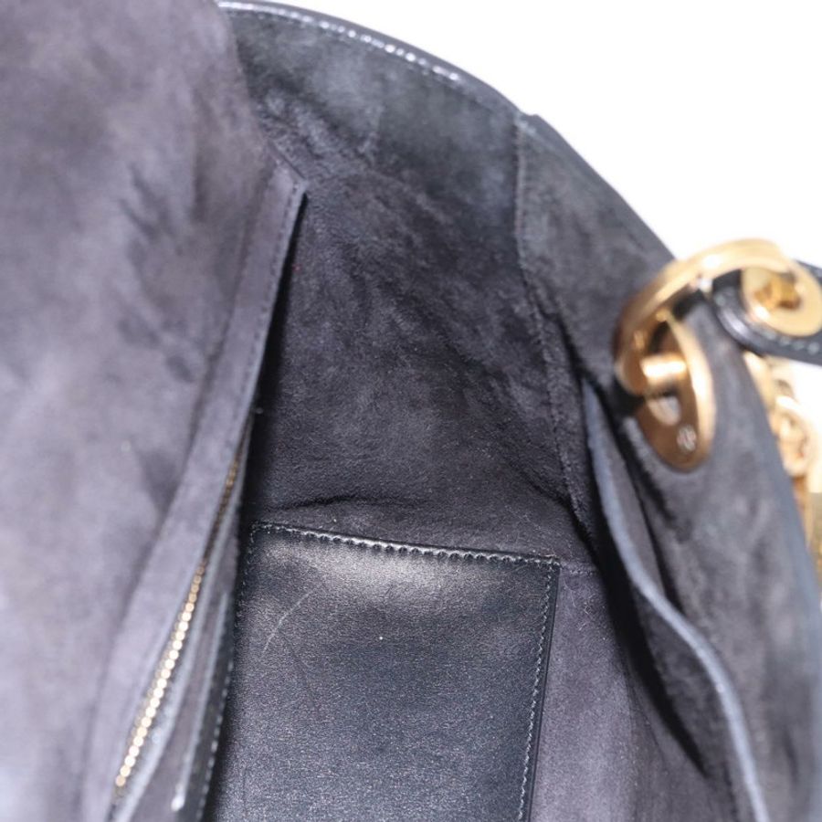 【日本直送】Christian Dior Lady Dior 鉚釘手提包 皮革 2way 黑色金色 Auth ki6712M-22