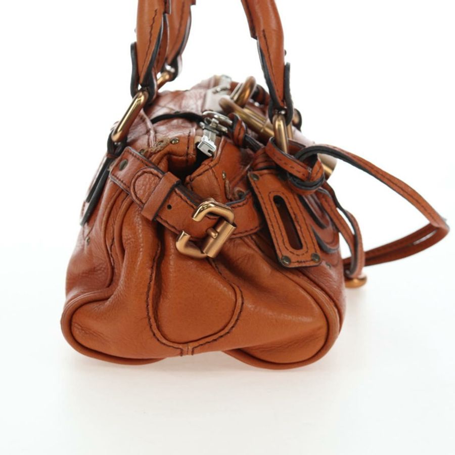 【日本直送】Chloe Paddington 手提包 皮革 棕色 金色色調 正品 ki6714M-3