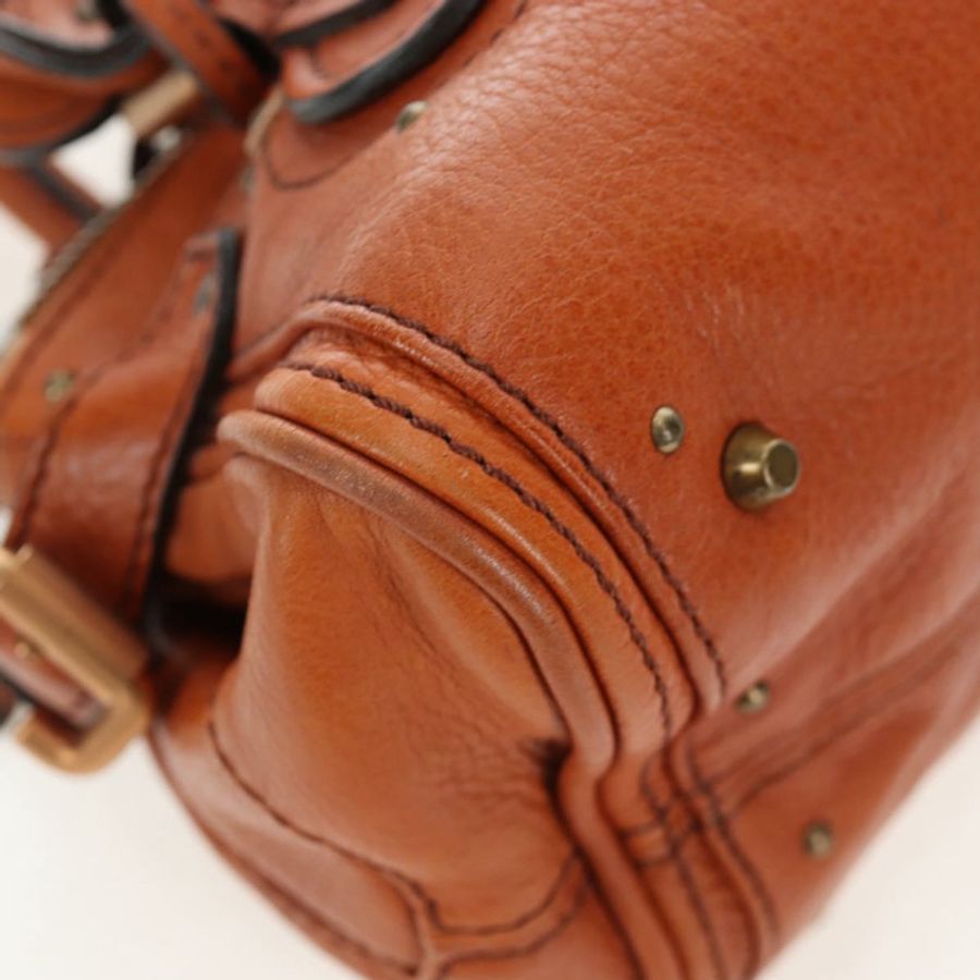 【日本直送】Chloe Paddington 手提包 皮革 棕色 金色色調 正品 ki6714M-8