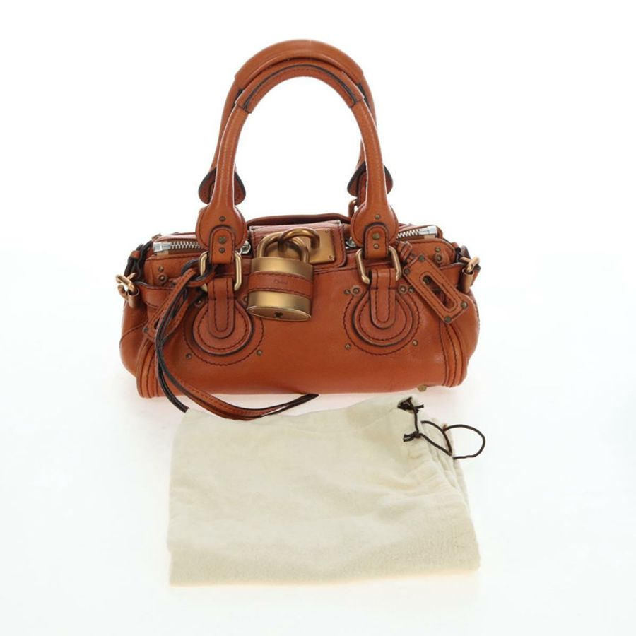 【日本直送】Chloe Paddington 手提包 皮革 棕色 金色色調 正品 ki6714M-11