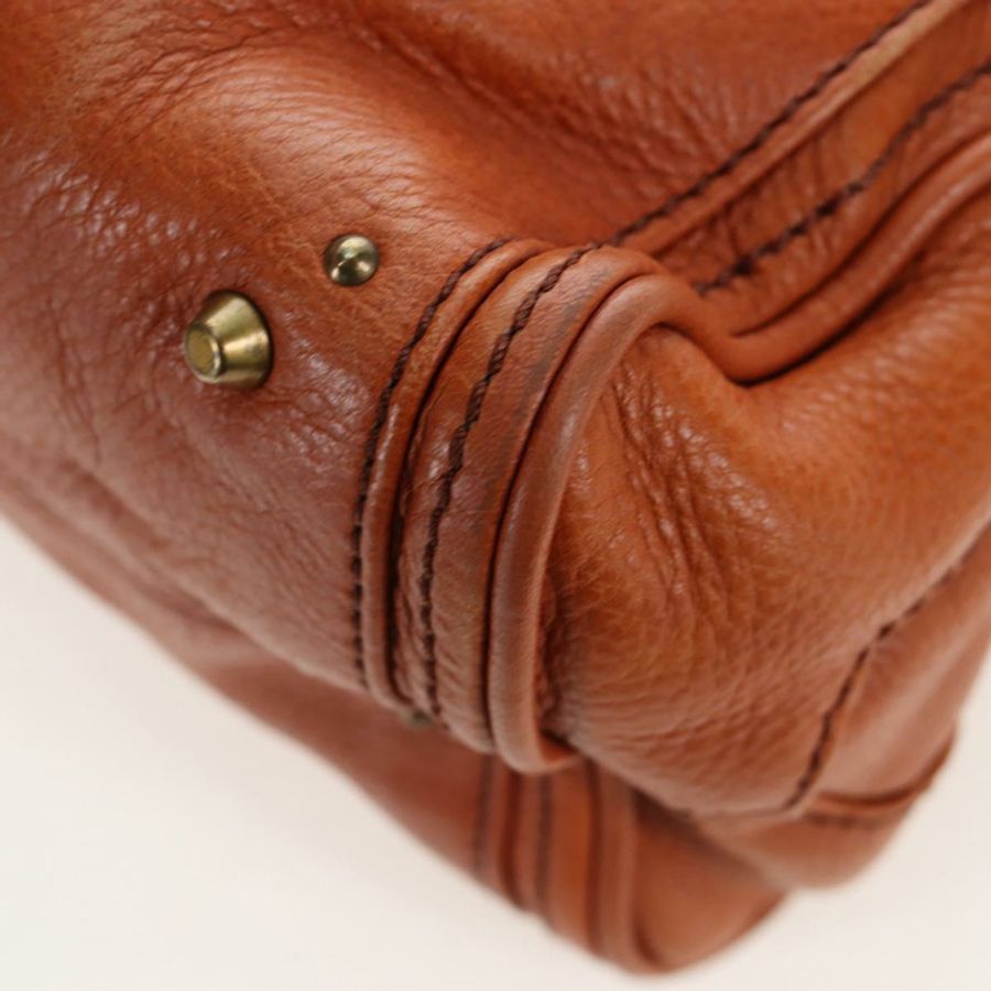 【日本直送】Chloe Paddington 手提包 皮革 棕色 金色色調 正品 ki6714M-15