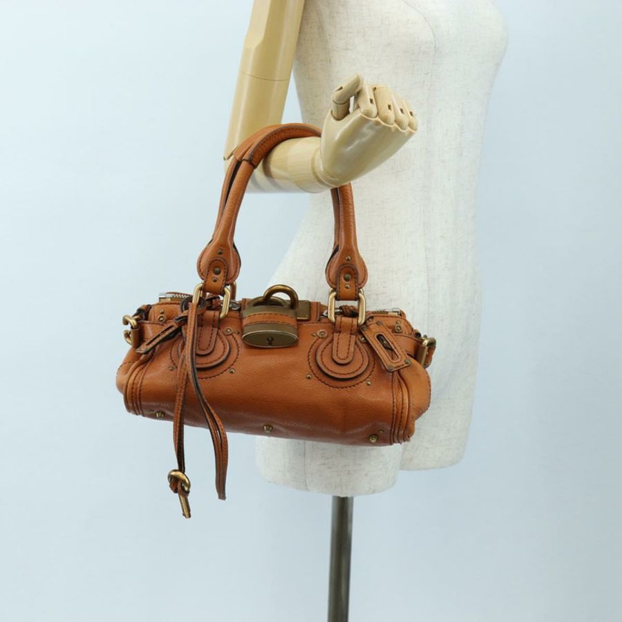 【日本直送】Chloe Paddington 手提包 皮革 棕色 金色色調 正品 ki6714M-24