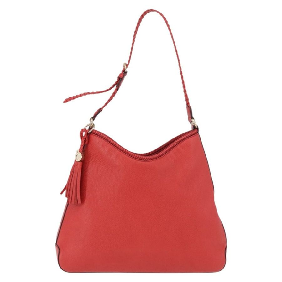 【日本直送】GUCCI Hobo 單肩包 皮革 橘色 金色調 336659 正品 ki6731V-12