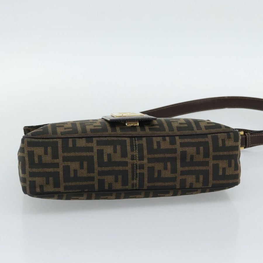 【日本直送】FENDI Zucca帆布單肩包 棕色/黑色 正品 193148V-4