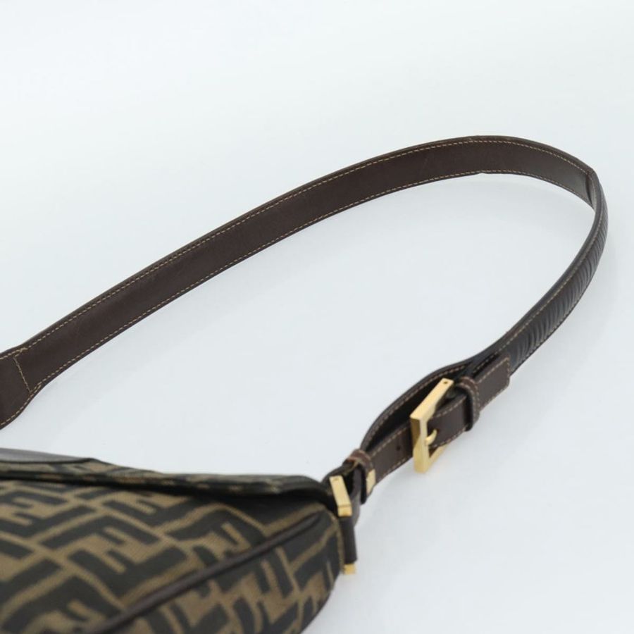 【日本直送】FENDI Zucca帆布單肩包 棕色/黑色 正品 193148V-7