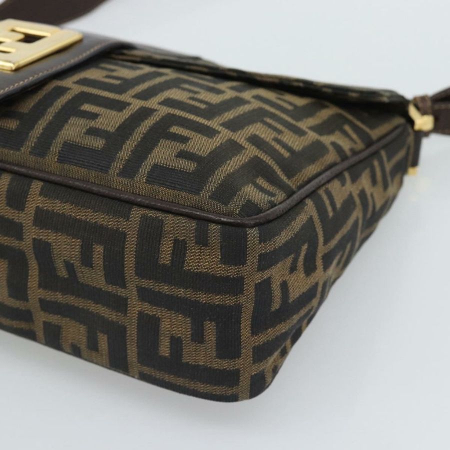 【日本直送】FENDI Zucca帆布單肩包 棕色/黑色 正品 193148V-8