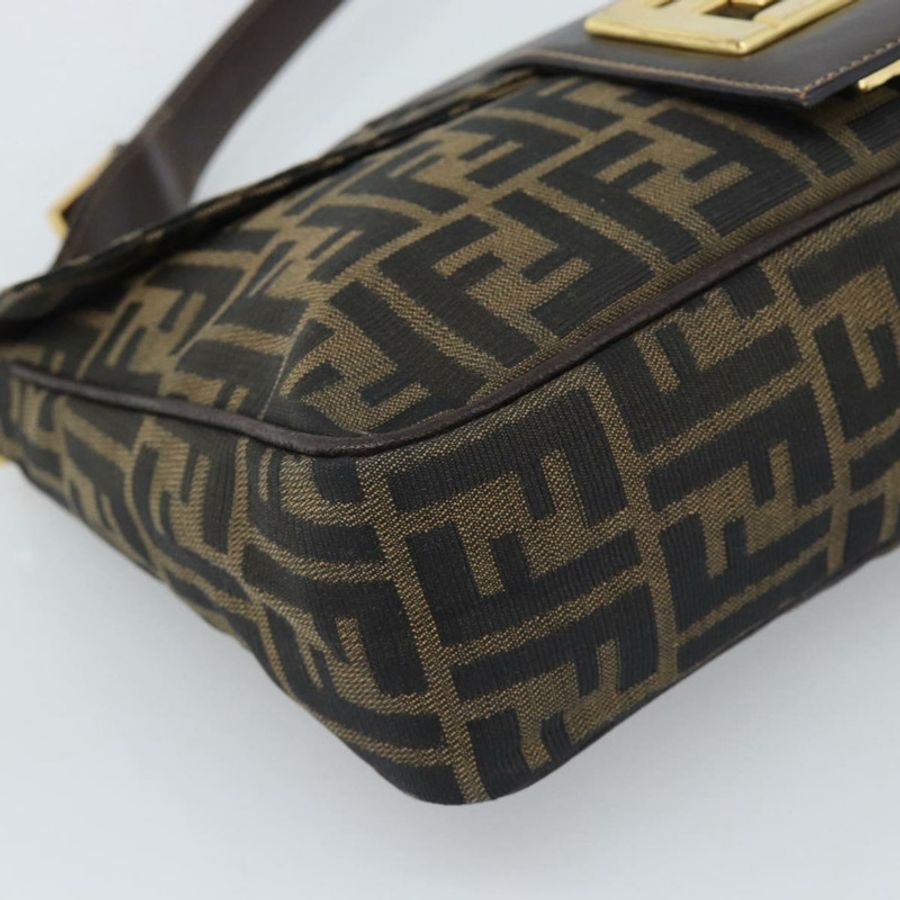 【日本直送】FENDI Zucca帆布單肩包 棕色/黑色 正品 193148V-13