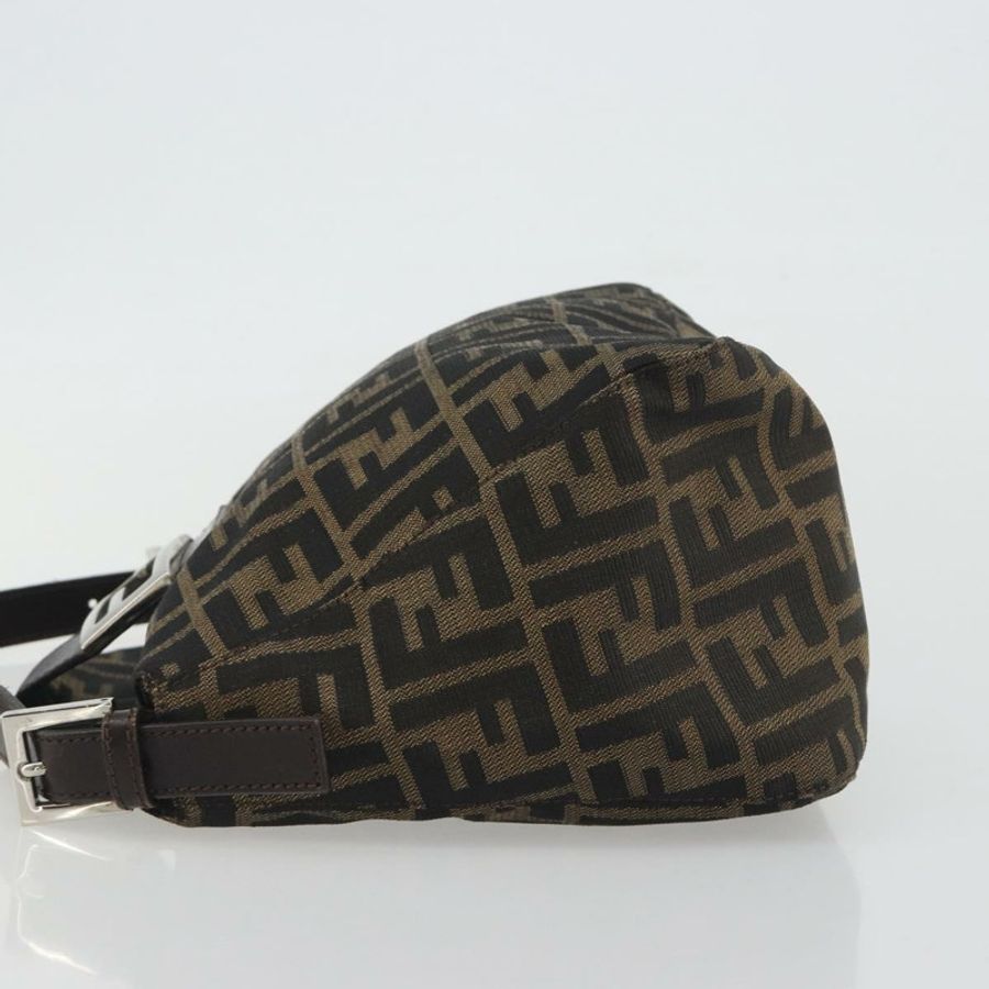 【日本直送】FENDI Zucca帆布Mamma Baguette單肩包 棕色/黑色 正品 193052V-3