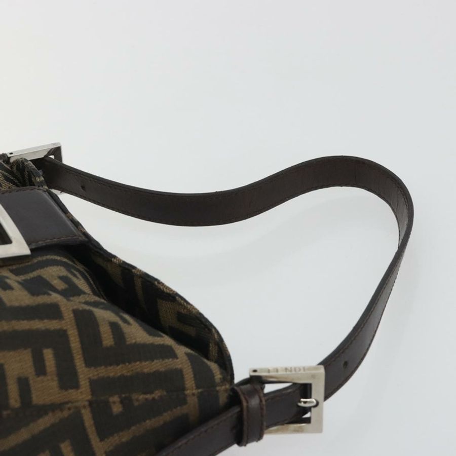 【日本直送】FENDI Zucca帆布Mamma Baguette單肩包 棕色/黑色 正品 193052V-7