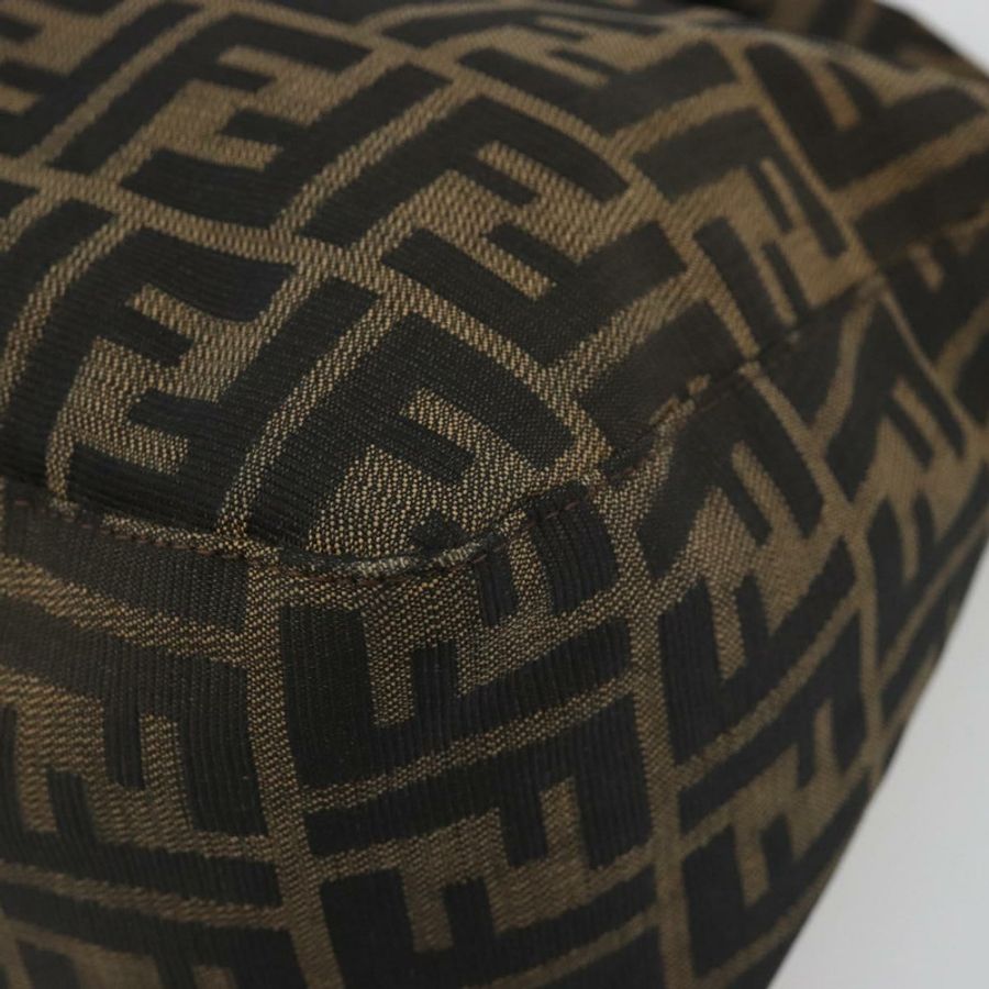 【日本直送】FENDI Zucca帆布Mamma Baguette單肩包 棕色/黑色 正品 193052V-8