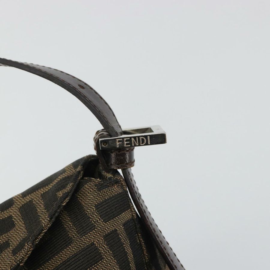 【日本直送】FENDI Zucca帆布Mamma Baguette單肩包 棕色/黑色 正品 193052V-16