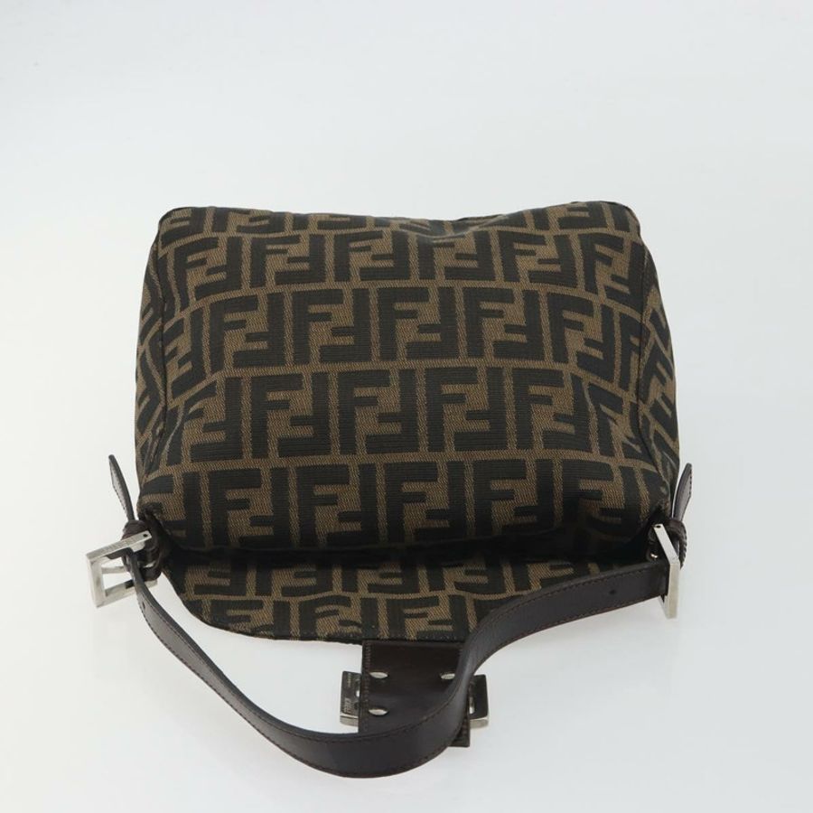 【日本直送】FENDI Zucca帆布Mamma Baguette單肩包 棕色/黑色 正品 193052V-18