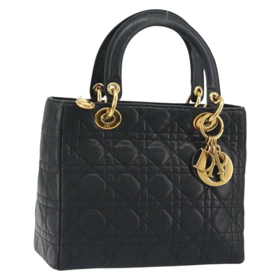 【日本直送】Christian Dior Canage 手袋,羊皮材質,黑色,金色,正品,貨號 193978A-0