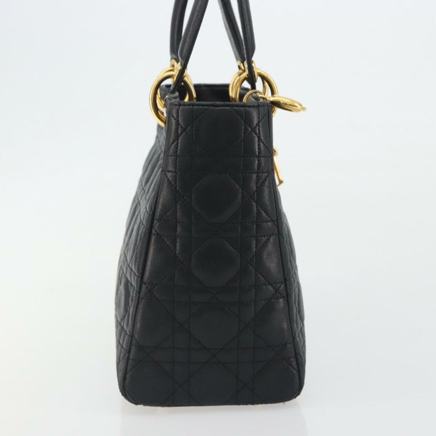 【日本直送】Christian Dior Canage 手袋,羊皮材質,黑色,金色,正品,貨號 193978A-3