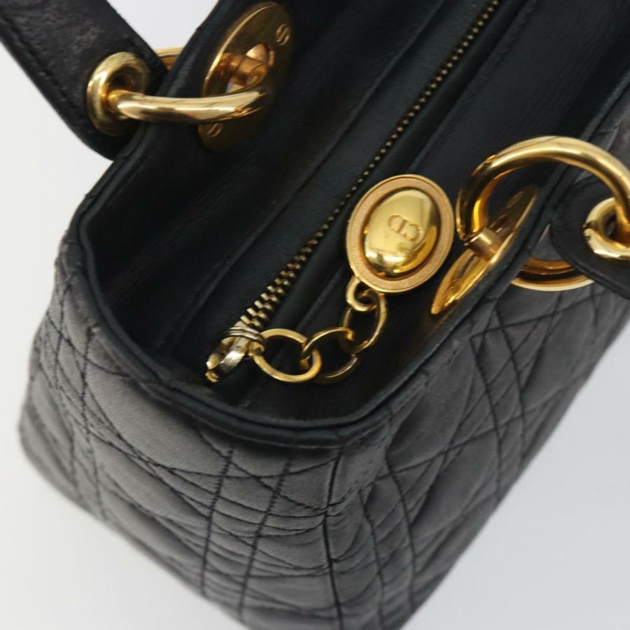 【日本直送】Christian Dior Canage 手袋,羊皮材質,黑色,金色,正品,貨號 193978A-9