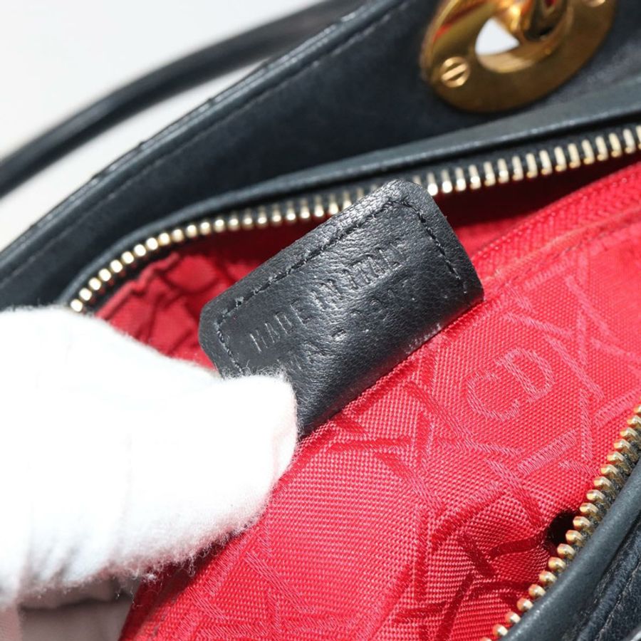 【日本直送】Christian Dior Canage 手袋,羊皮材質,黑色,金色,正品,貨號 193978A-11