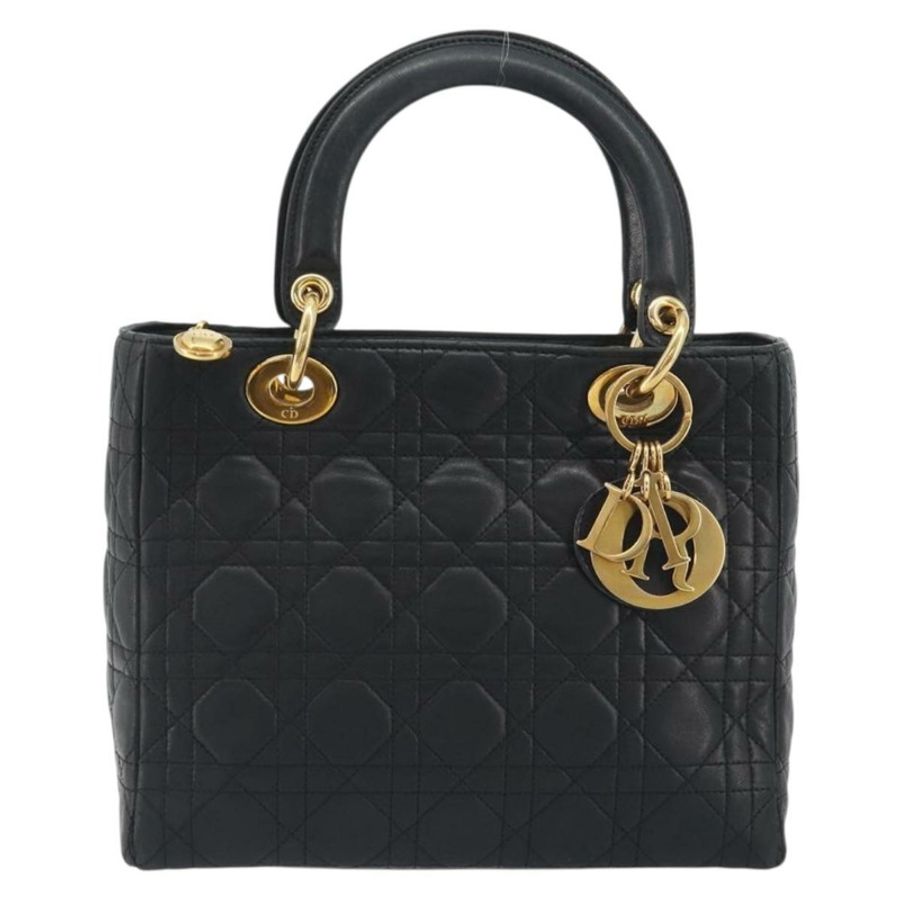 【日本直送】Christian Dior Canage 手袋,羊皮材質,黑色,金色,正品,貨號 193978A-12