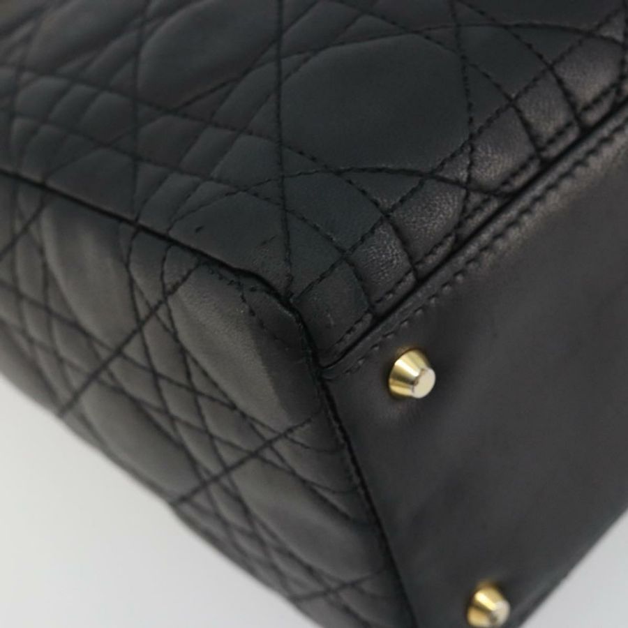 【日本直送】Christian Dior Canage 手袋,羊皮材質,黑色,金色,正品,貨號 193978A-13