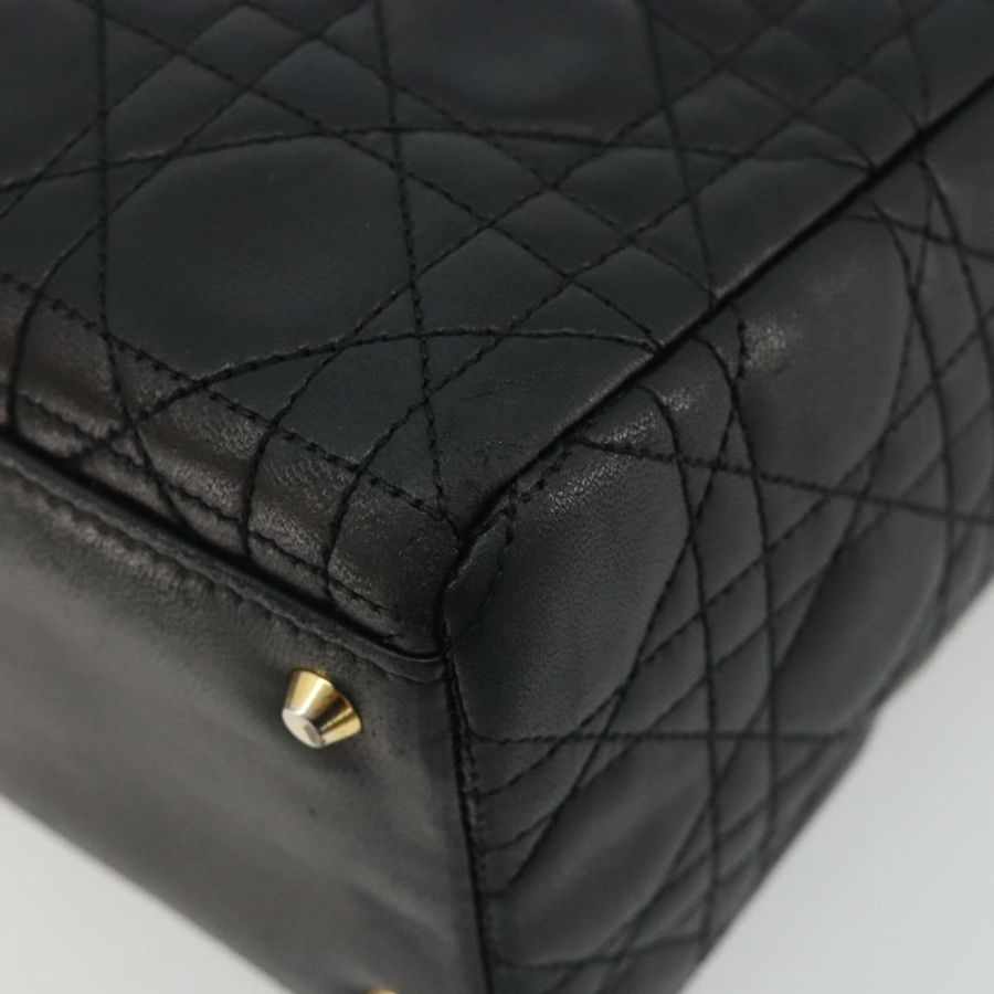 【日本直送】Christian Dior Canage 手袋,羊皮材質,黑色,金色,正品,貨號 193978A-14