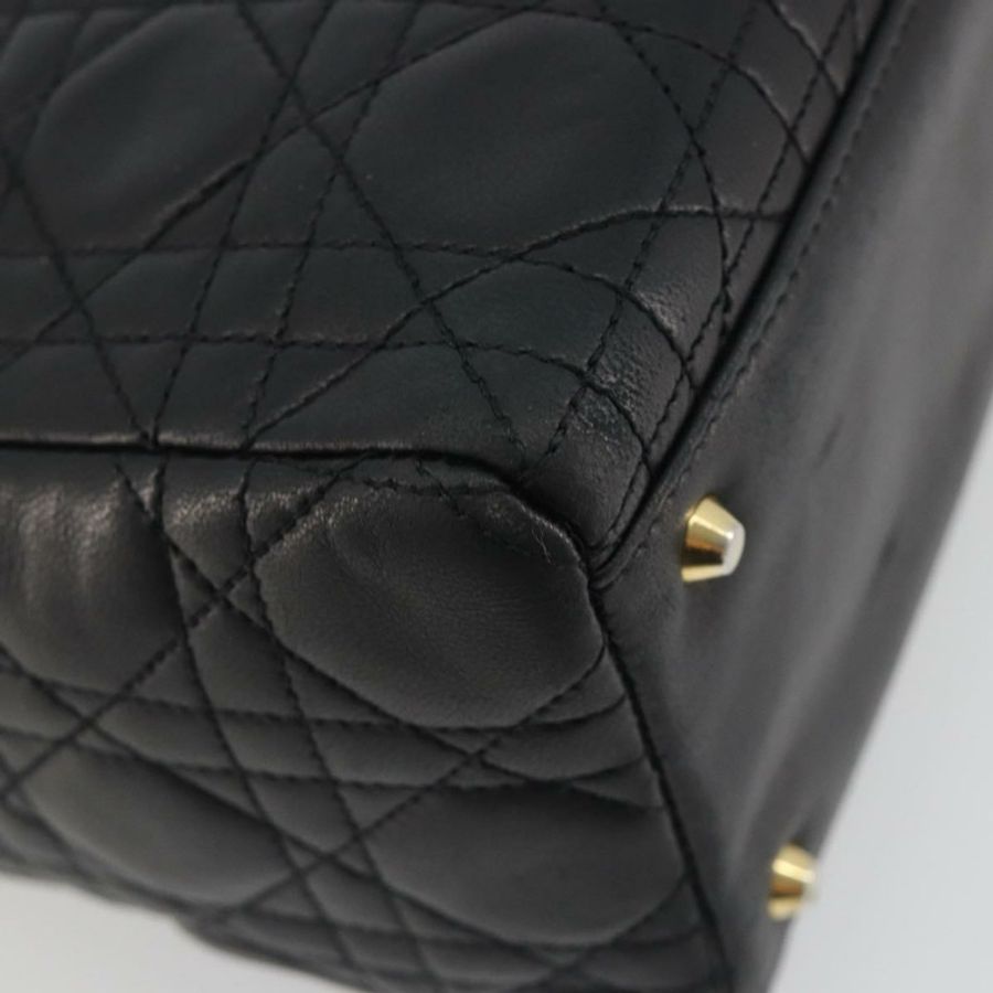 【日本直送】Christian Dior Canage 手袋,羊皮材質,黑色,金色,正品,貨號 193978A-15