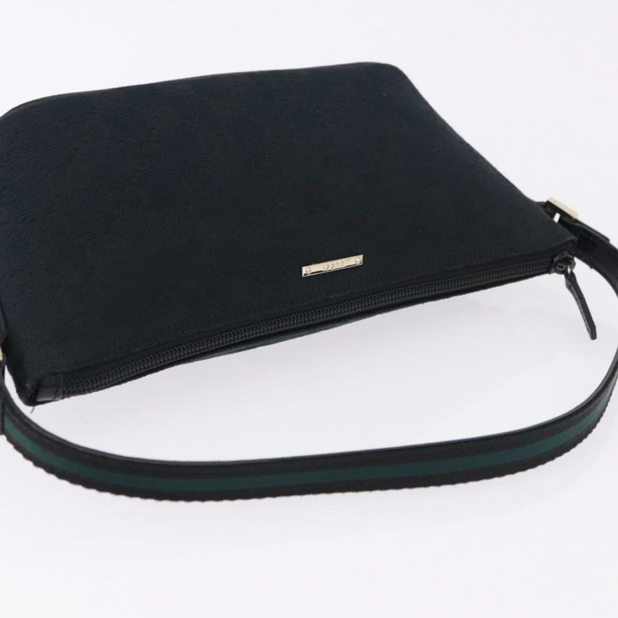 【日本直送】GUCCI GG帆布配件包 黑色金色 141809 正品 yk20649V-5