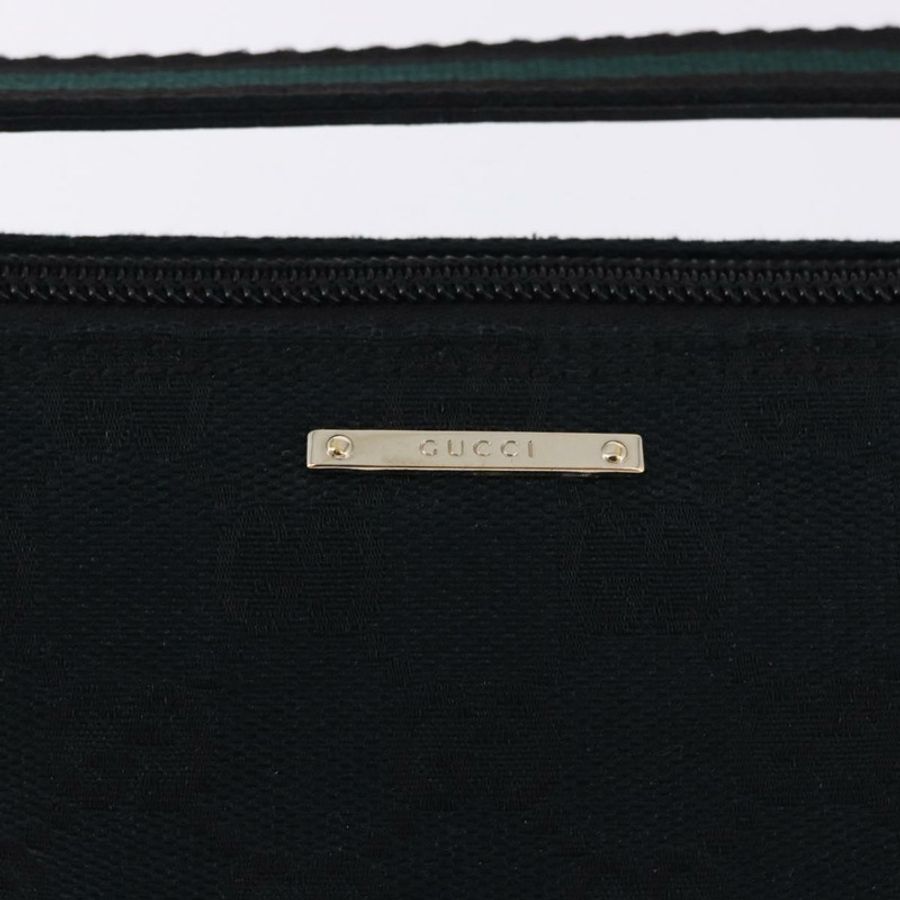 【日本直送】GUCCI GG帆布配件包 黑色金色 141809 正品 yk20649V-16