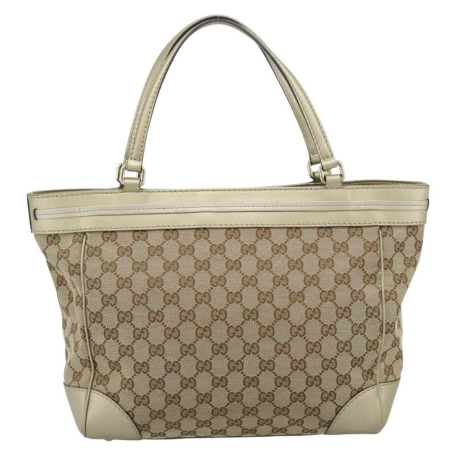 【日本直送】GUCCI GG帆布手提包 米色 金色色調 257061 正品 ka5360V-1
