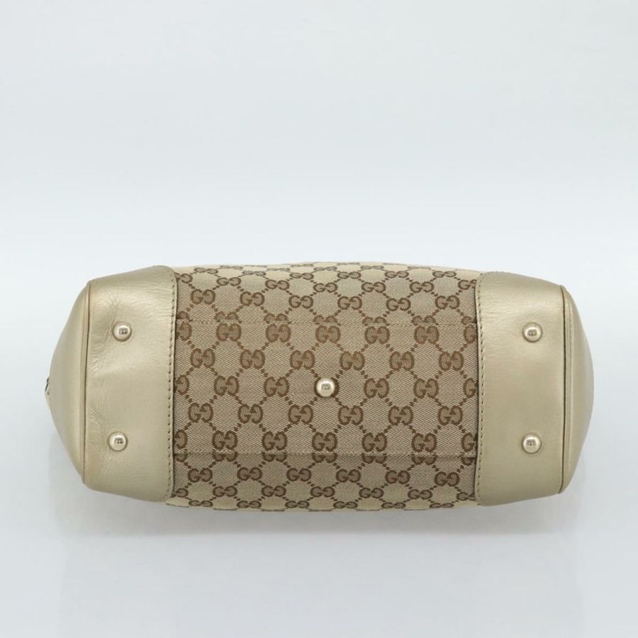 【日本直送】GUCCI GG帆布手提包 米色 金色色調 257061 正品 ka5360V-4