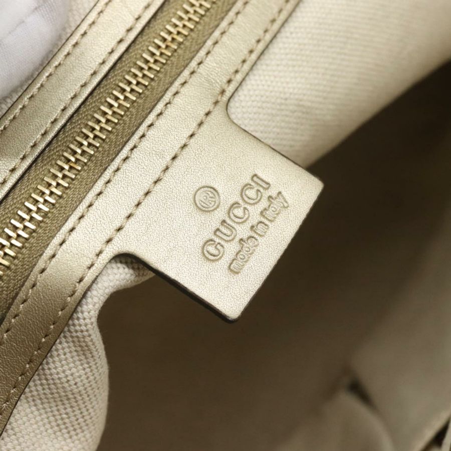 【日本直送】GUCCI GG帆布手提包 米色 金色色調 257061 正品 ka5360V-9
