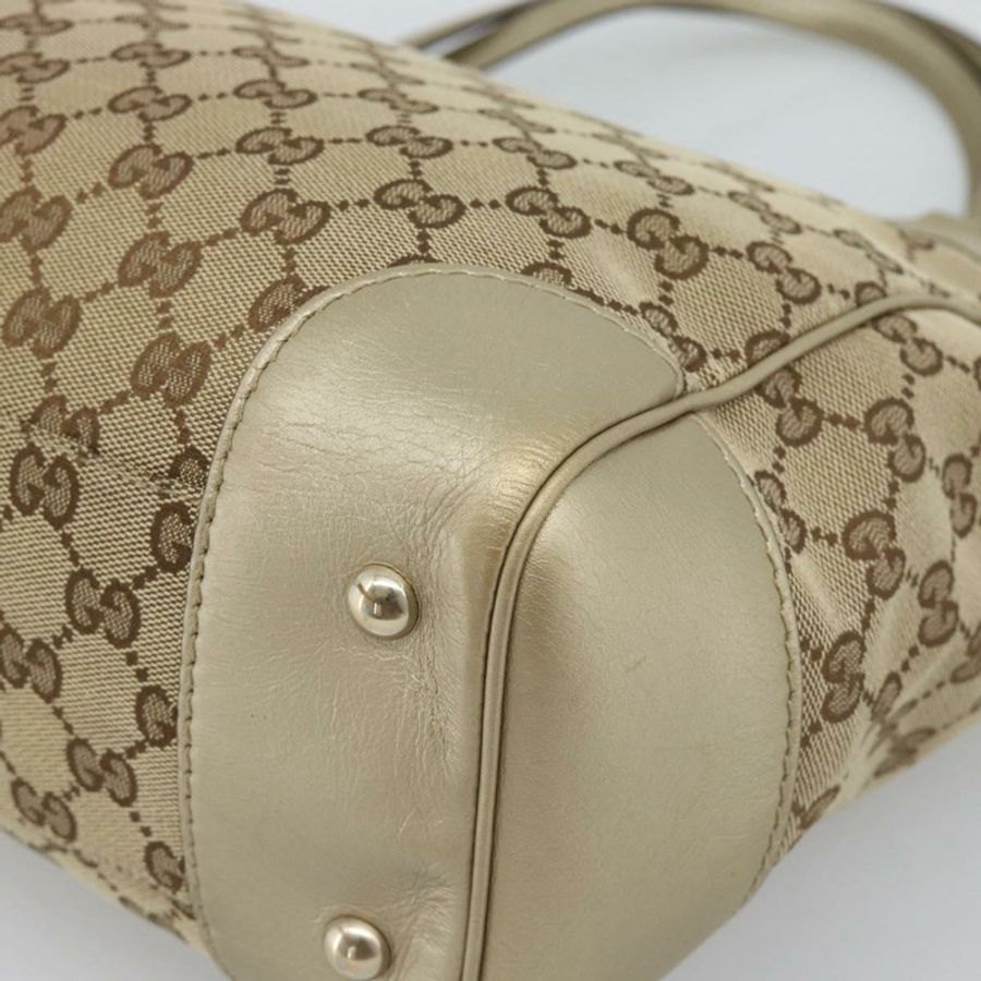 【日本直送】GUCCI GG帆布手提包 米色 金色色調 257061 正品 ka5360V-14