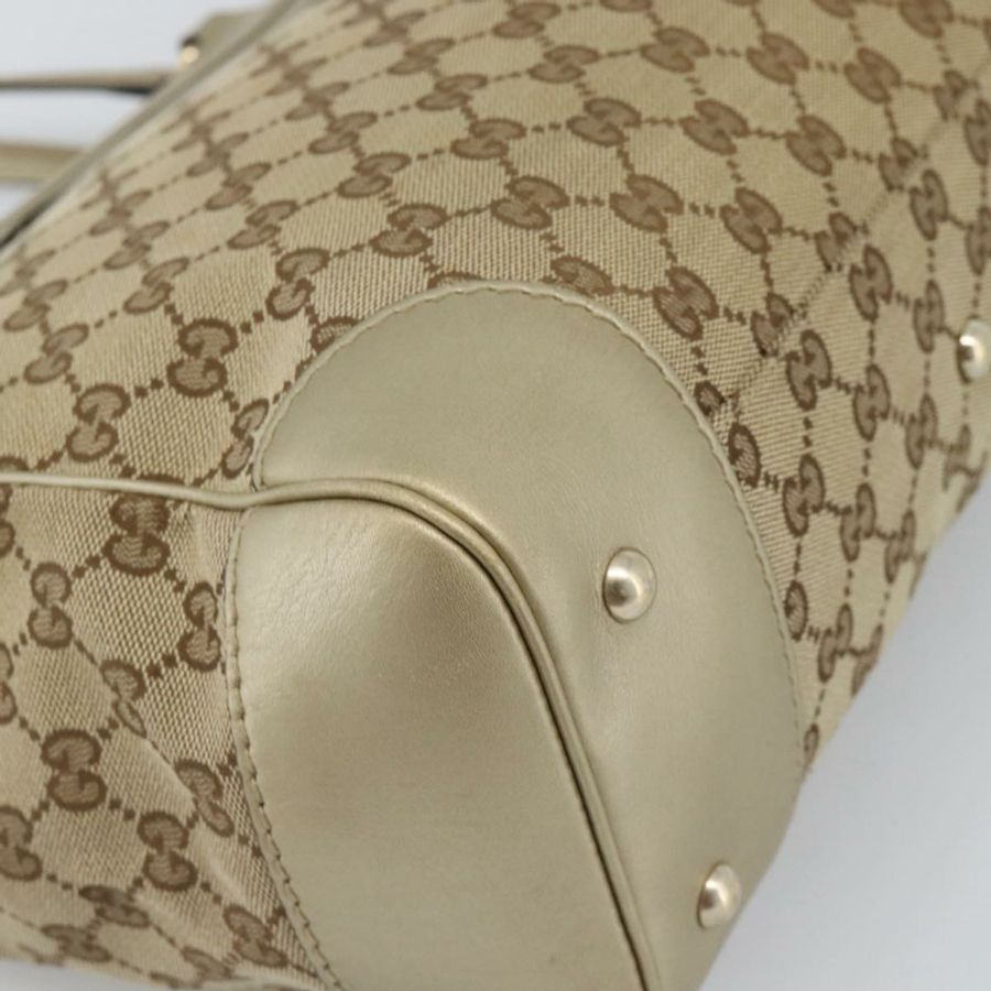 【日本直送】GUCCI GG帆布手提包 米色 金色色調 257061 正品 ka5360V-15