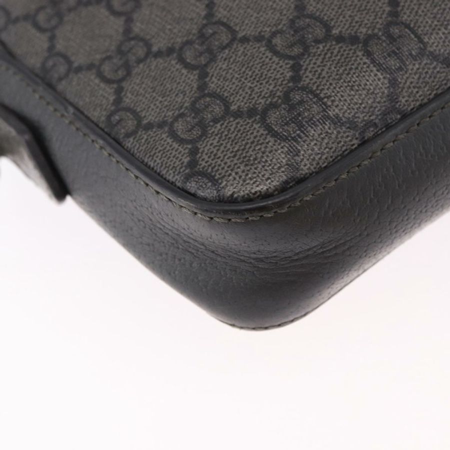 【日本直送】GUCCI GG Supreme 單肩包 PVC 皮革 灰色 銀色 699439 正品 ka5448A-14