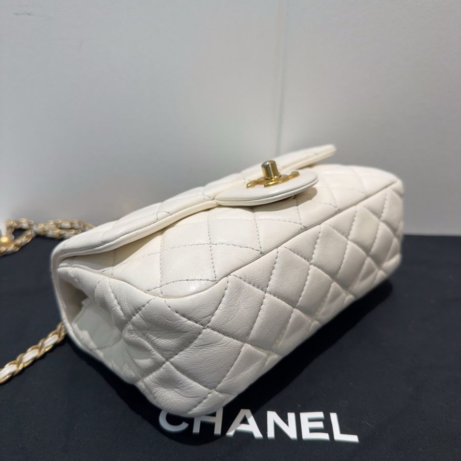 CHANEL香奈兒 金球大mini 芯片款小金球Classic Flap CF 22B 經典菱格翻蓋-4