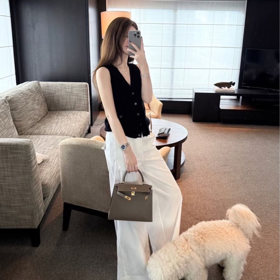 【售出展示💫拍下無效】Hermes/愛馬仕 Kelly25 大象灰金 B刻 Full Set大全套-8